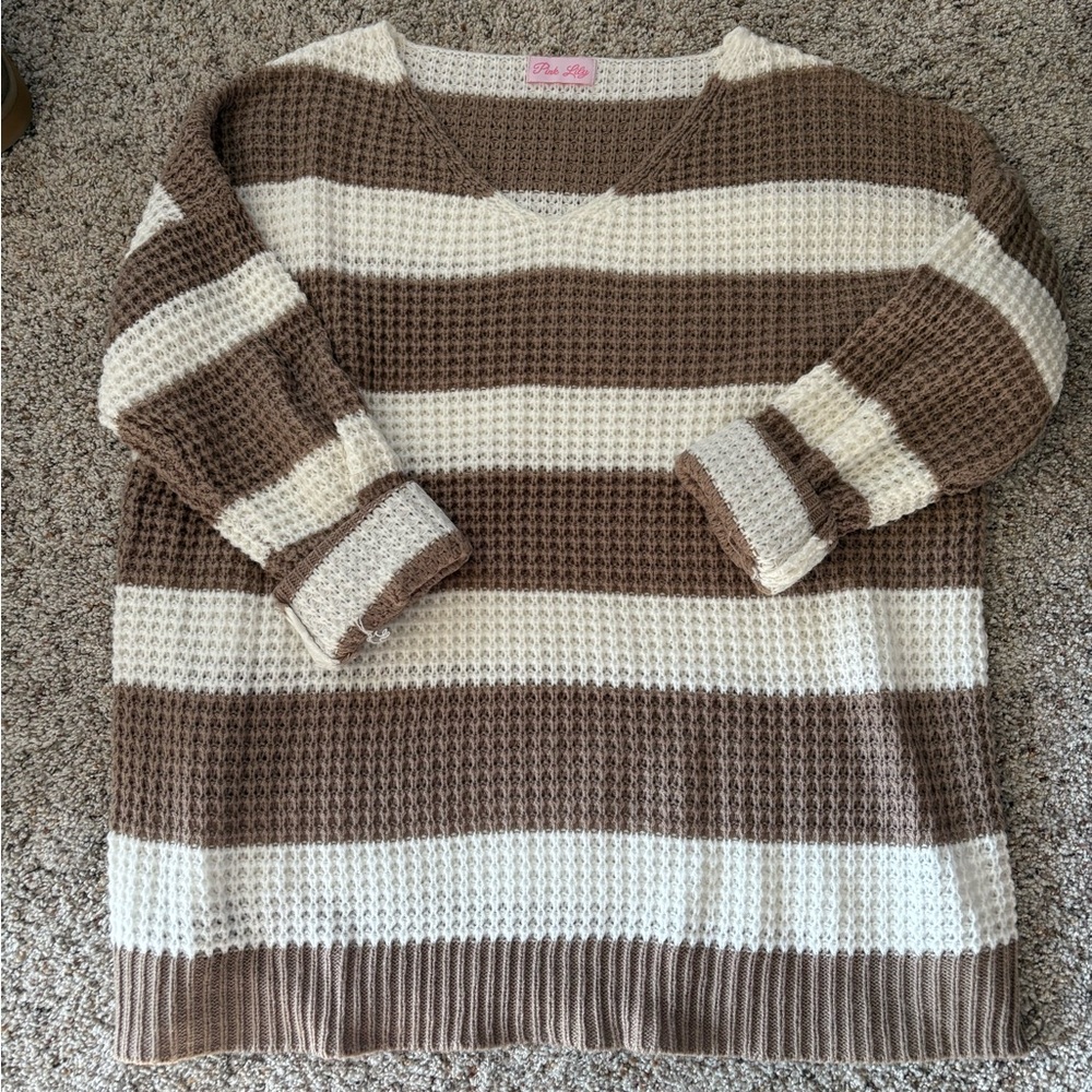 Pink lily sweater